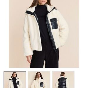 Lou & Grey Cream and Black Teddy Jacket